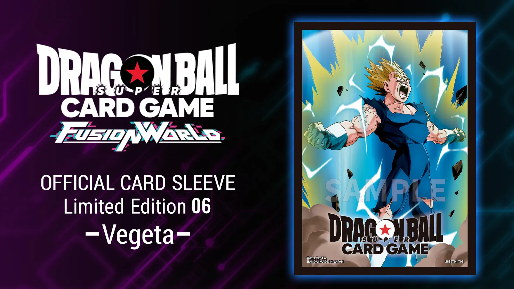 OFFICIAL CARD SLEEVE Limited Edition 06 -Vegeta-